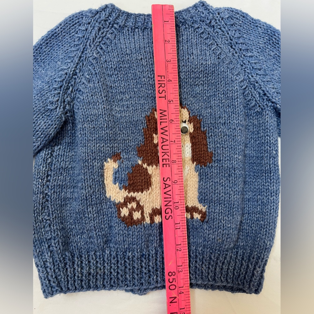 Like New Cardigan Sweater Puppy Dogs Toddler Size 9 Months Baby Blue Unbranded - Picture 10 of 16